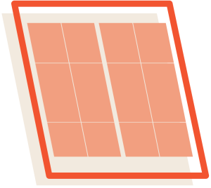 abstrakte Grafik einer Solarthermieanlage